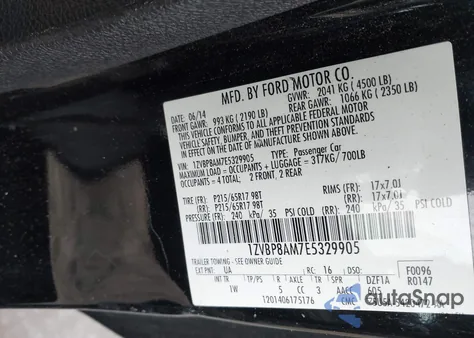 2014 Ford Mustang V6 from USA, damaged, VIN 1ZVBP8AM7E5329905